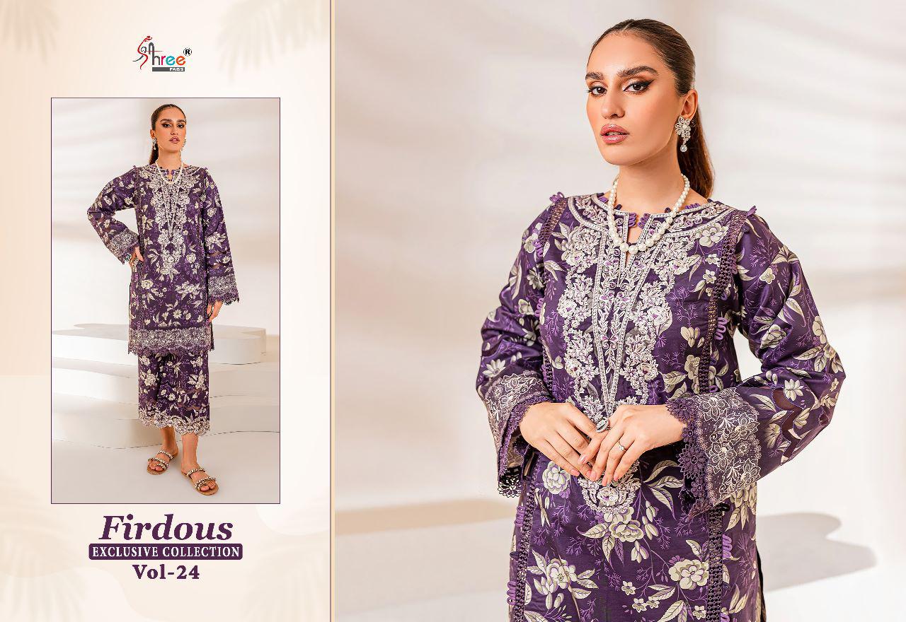 Shree Firdous Exclusive Collection Vol 24 Designer Wholesale Pakistani Suits
